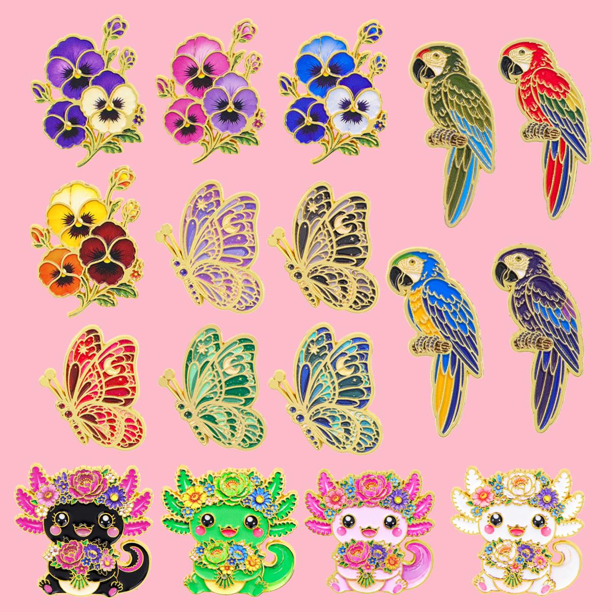 Plant Parenthood - Pin Bros Logam Enamel Motif Kupu-kupu